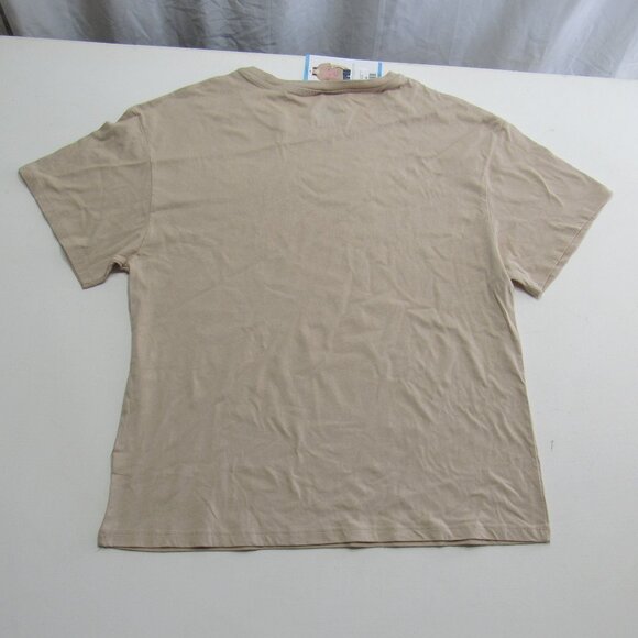 David Bowie Logo Licensed Womens Graphic T-Shirt Cream/Pink Short Sleeve Size L - Picture 3 of 6